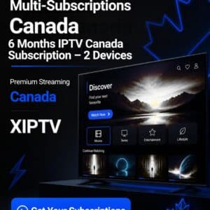 6-Month IPTV Canada Subscription – 2 Devices