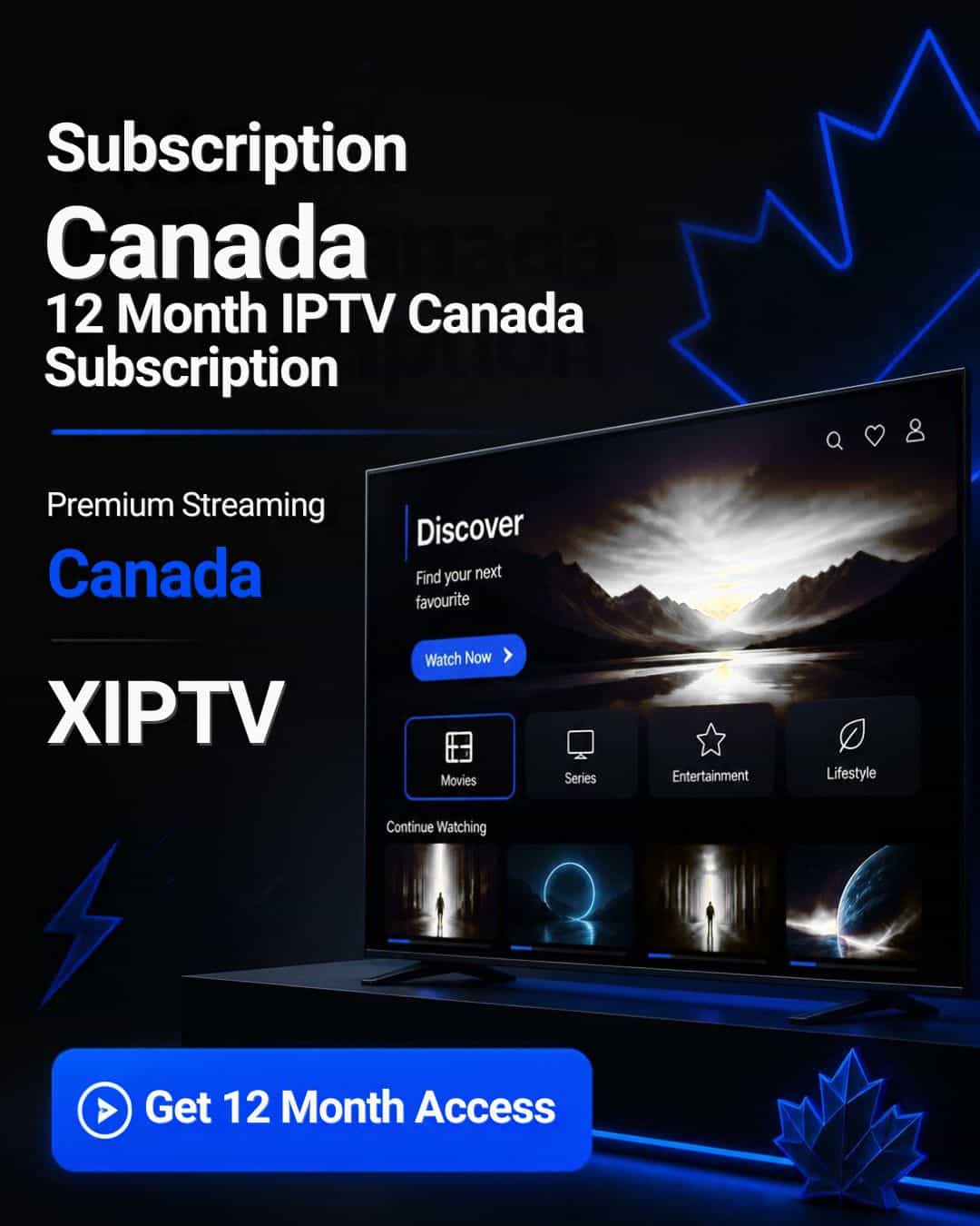 12 Month IPTV Canada